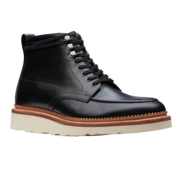 Bostonian Berkshire Peak Leather Boots Lace Up Moc-Toe Goodyear Welt Size 8.5 - Picture 1 of 10